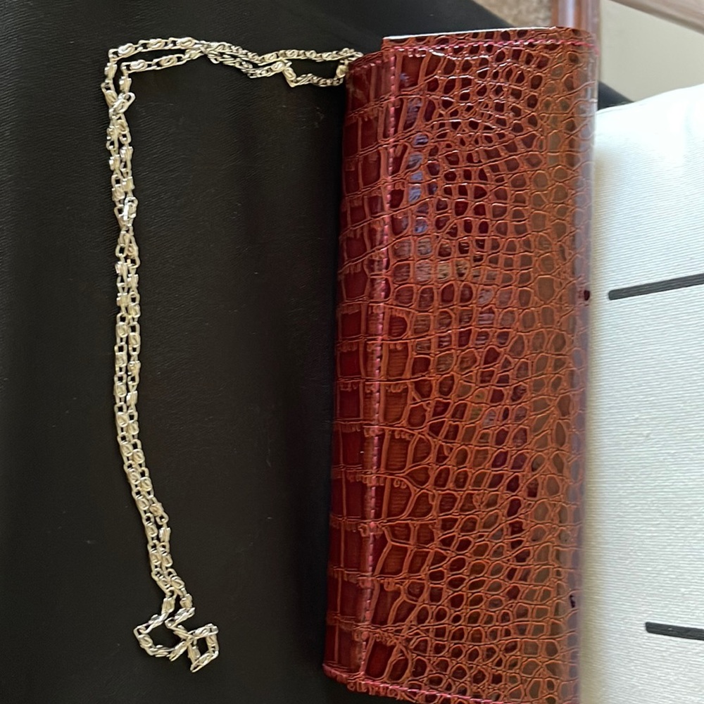 Croc skin purse - with carry or shoulder